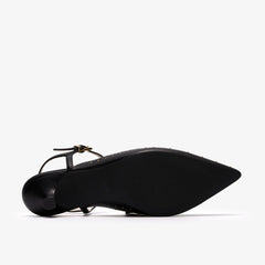 Pisa Stud Black Leather