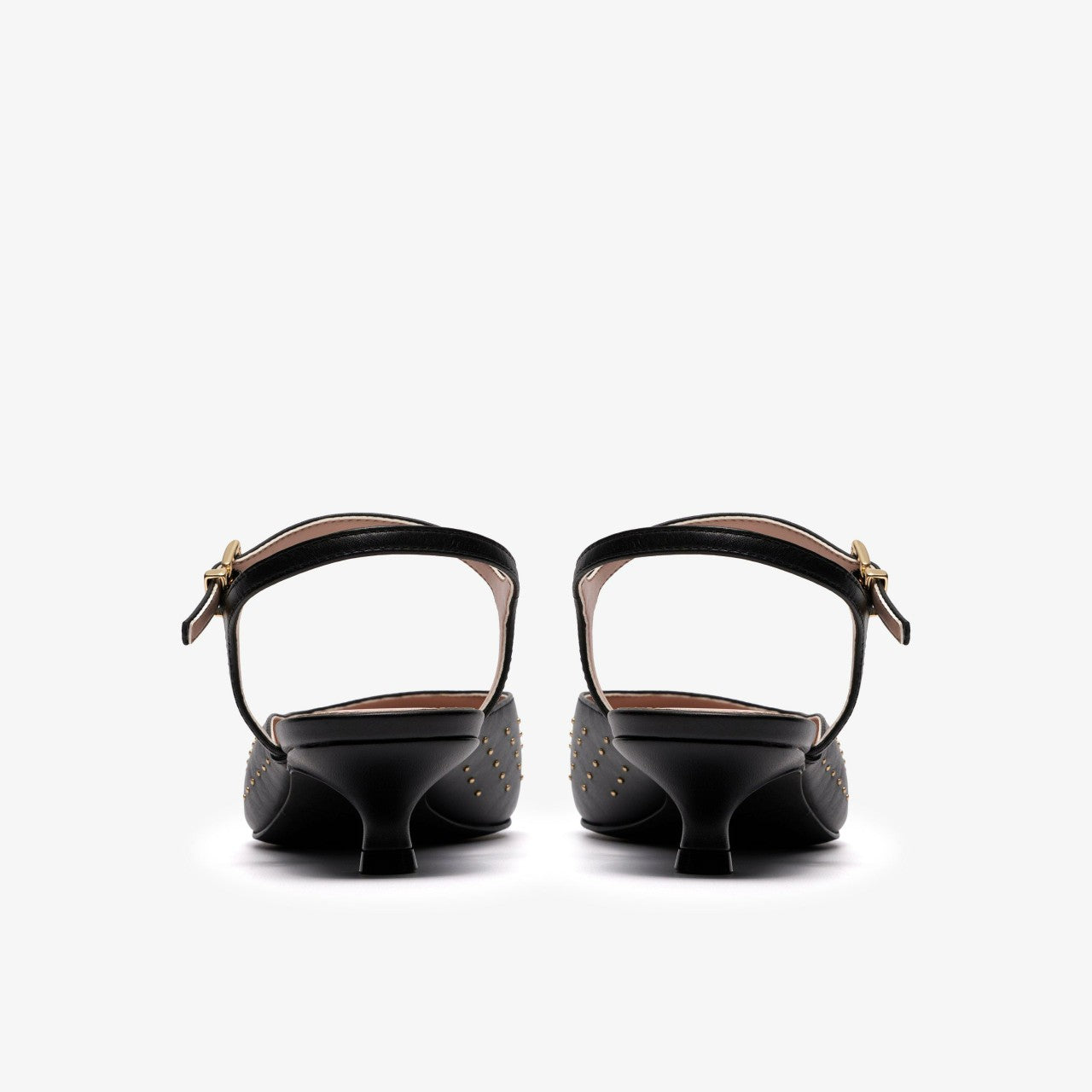 Pisa Stud Black Leather