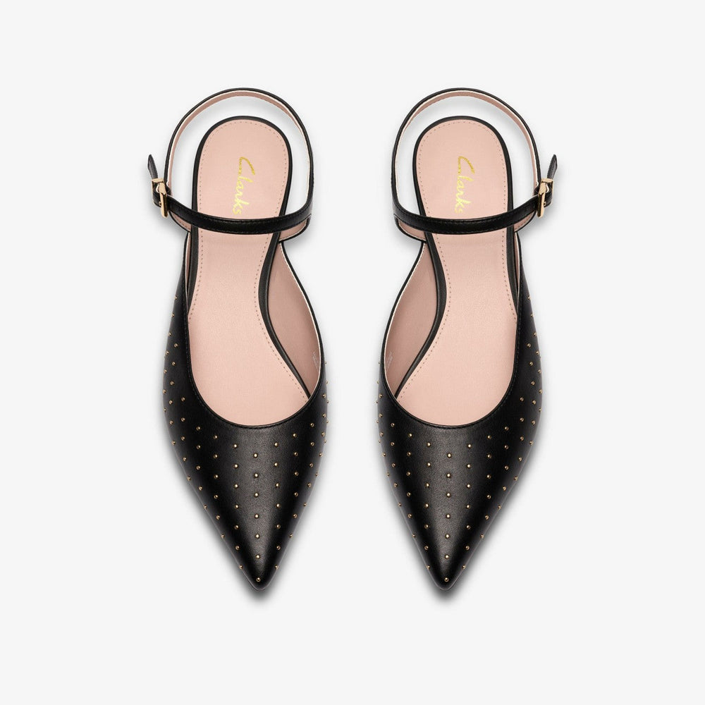 Pisa Stud Black Leather