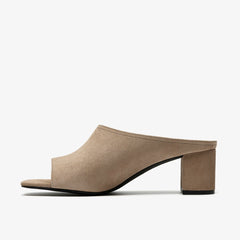 Siray Mule Mushroom Suede