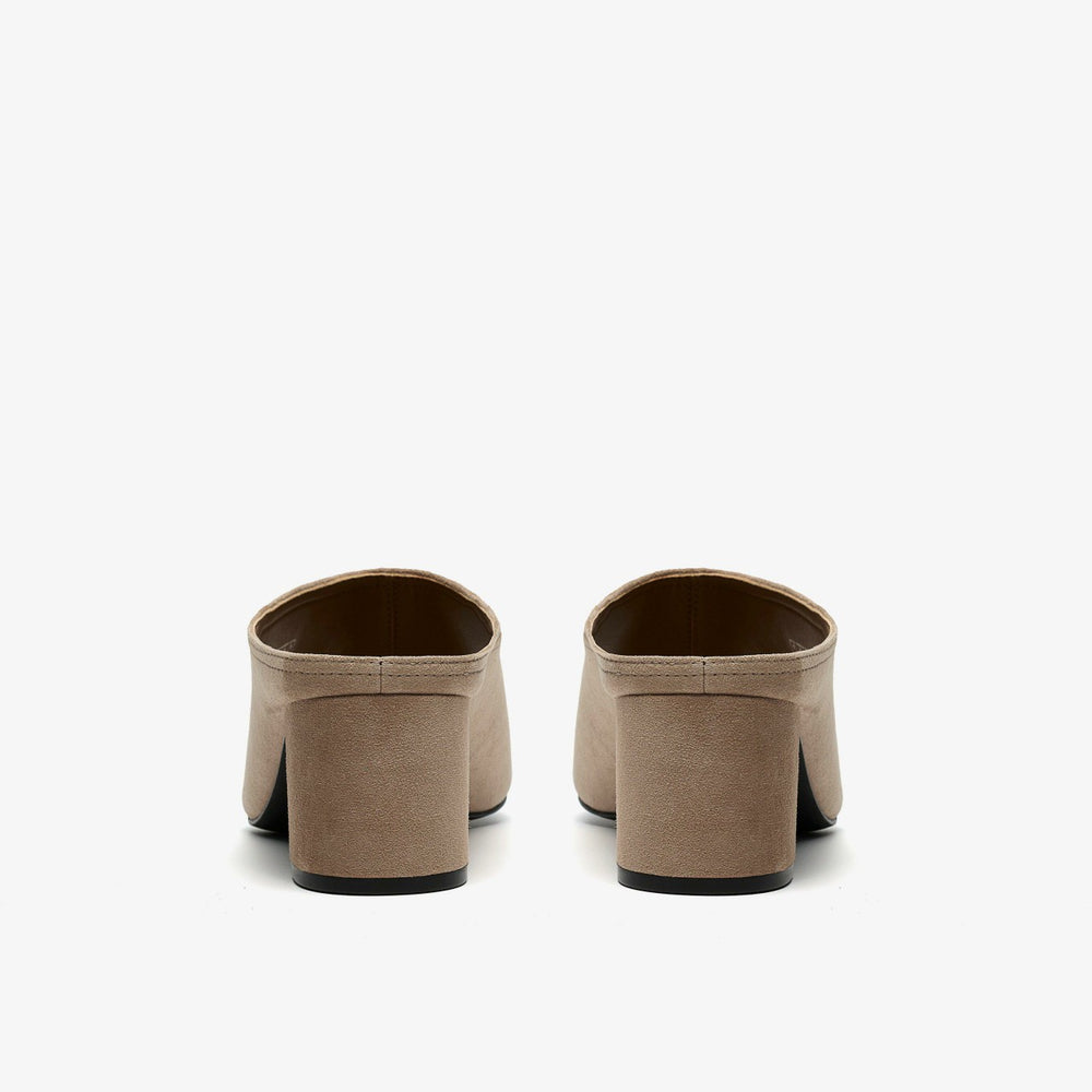 Siray Mule Mushroom Suede