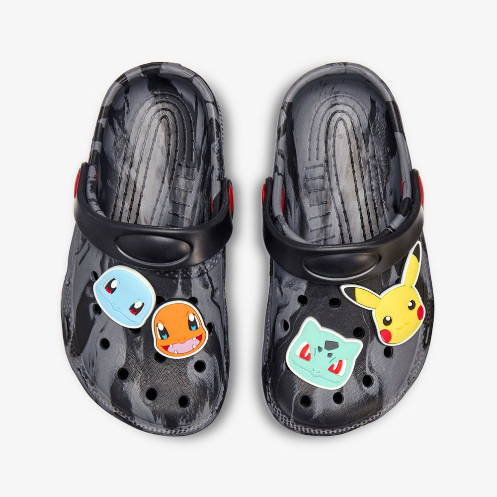 Poke Badge Clog Kid Grey Combination