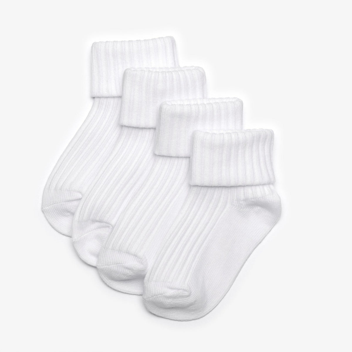 White Socks 4 Pack 6-12 Months White