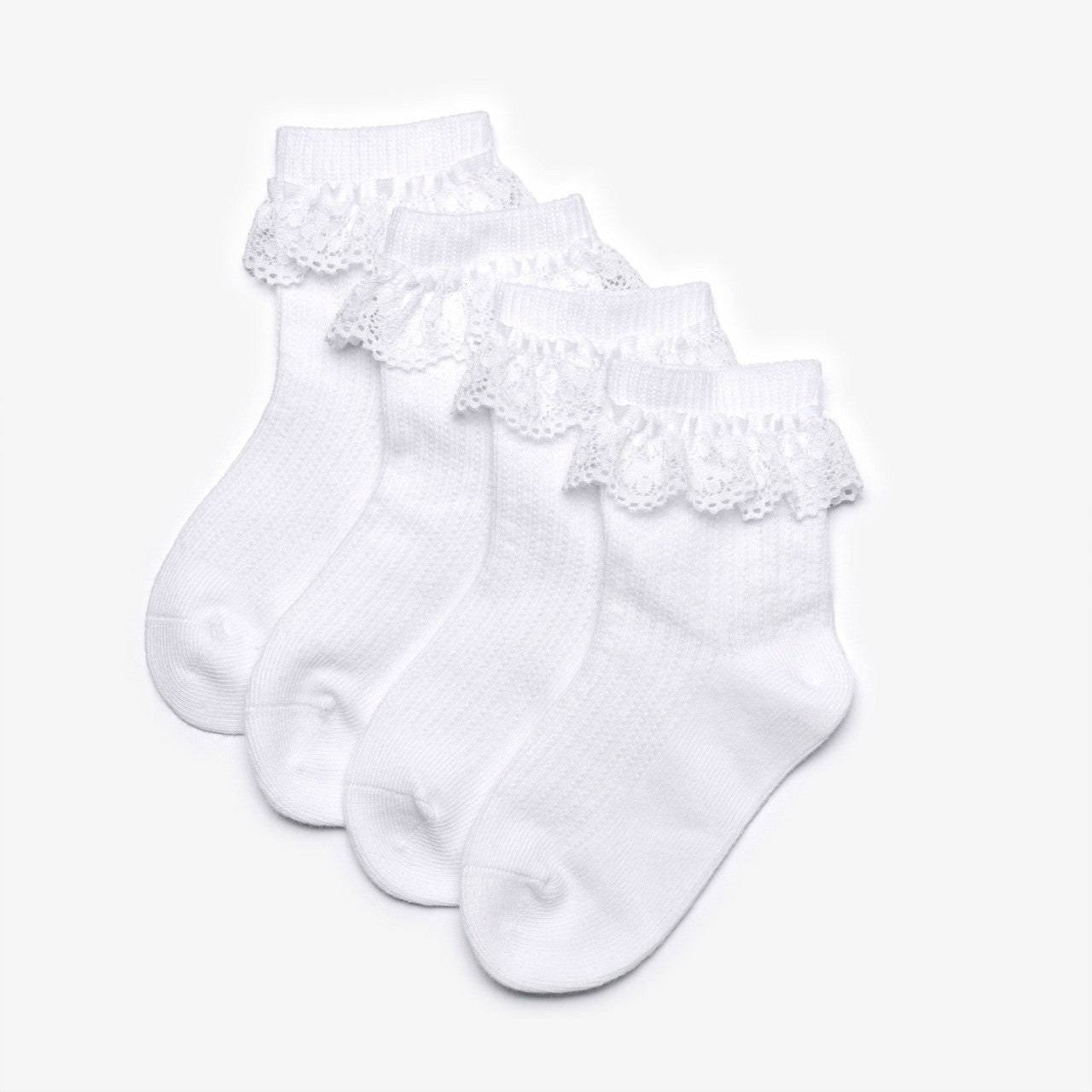 Frilly Socks White 4 Pack 1-2 Years White