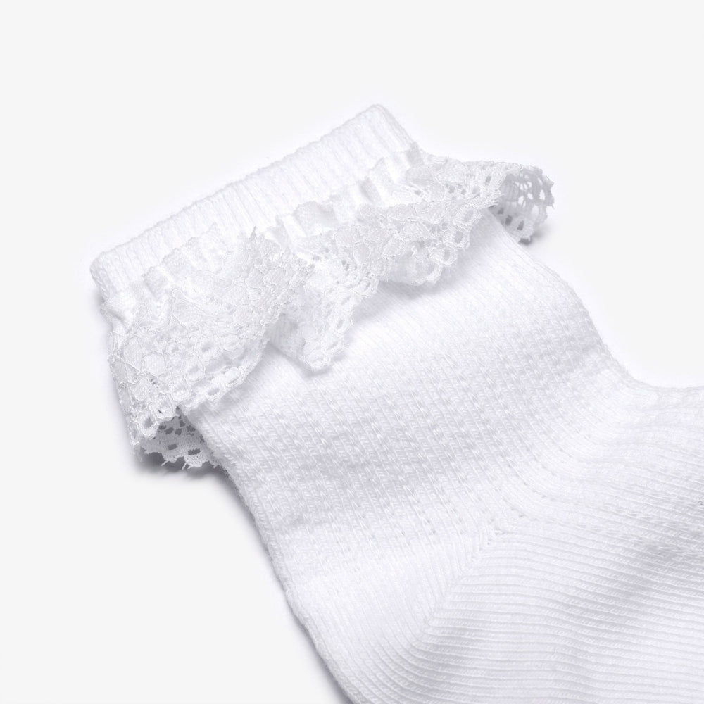 Frilly Socks White 4 Pack 1-2 Years White