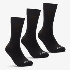 3 Pack Socks Size 6-11 Black Black