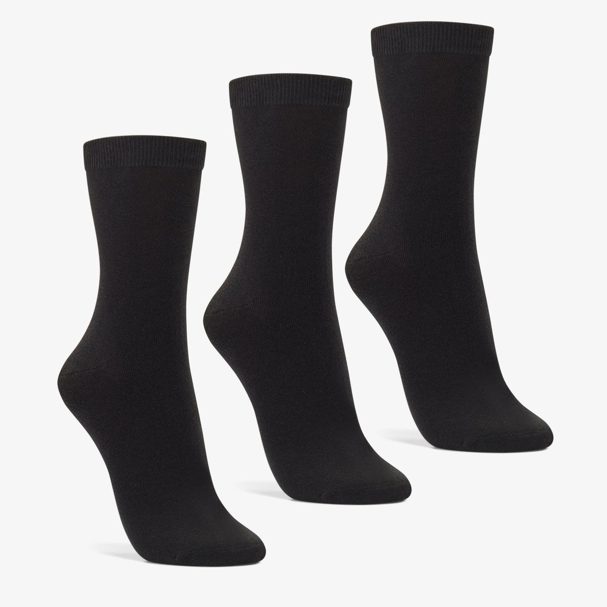3 Pack Socks Size 2-8 Black Black