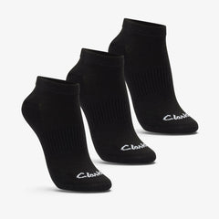 Ankle Socks 3 Pack Size 2-8 Black Black