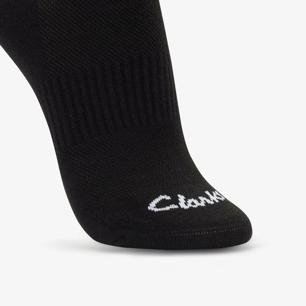 Ankle Socks 3 Pack Size 2-8 Black Black