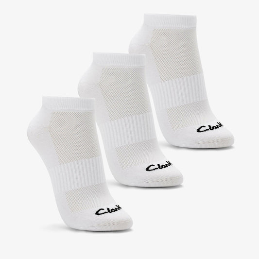 Sports Ankle Socks 3 Pack Size 2-8 White White