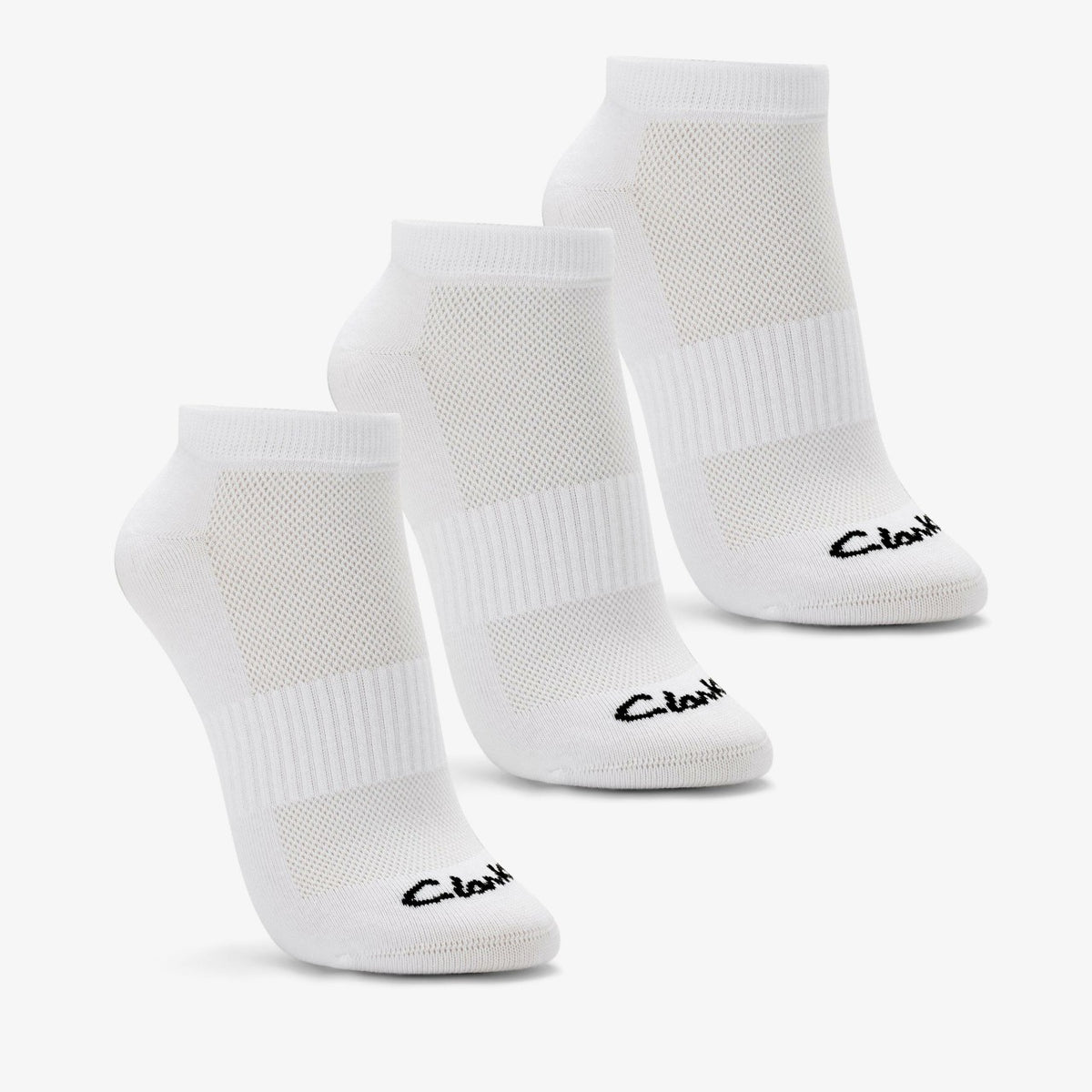 Sports Ankle Socks 3 Pack Size 2-8 White White