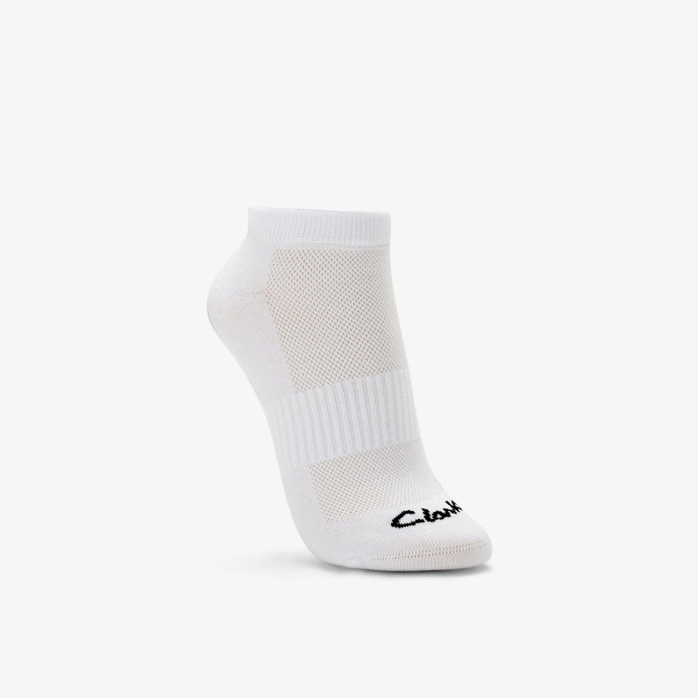 Sports Ankle Socks 3 Pack Size 2-8 White White